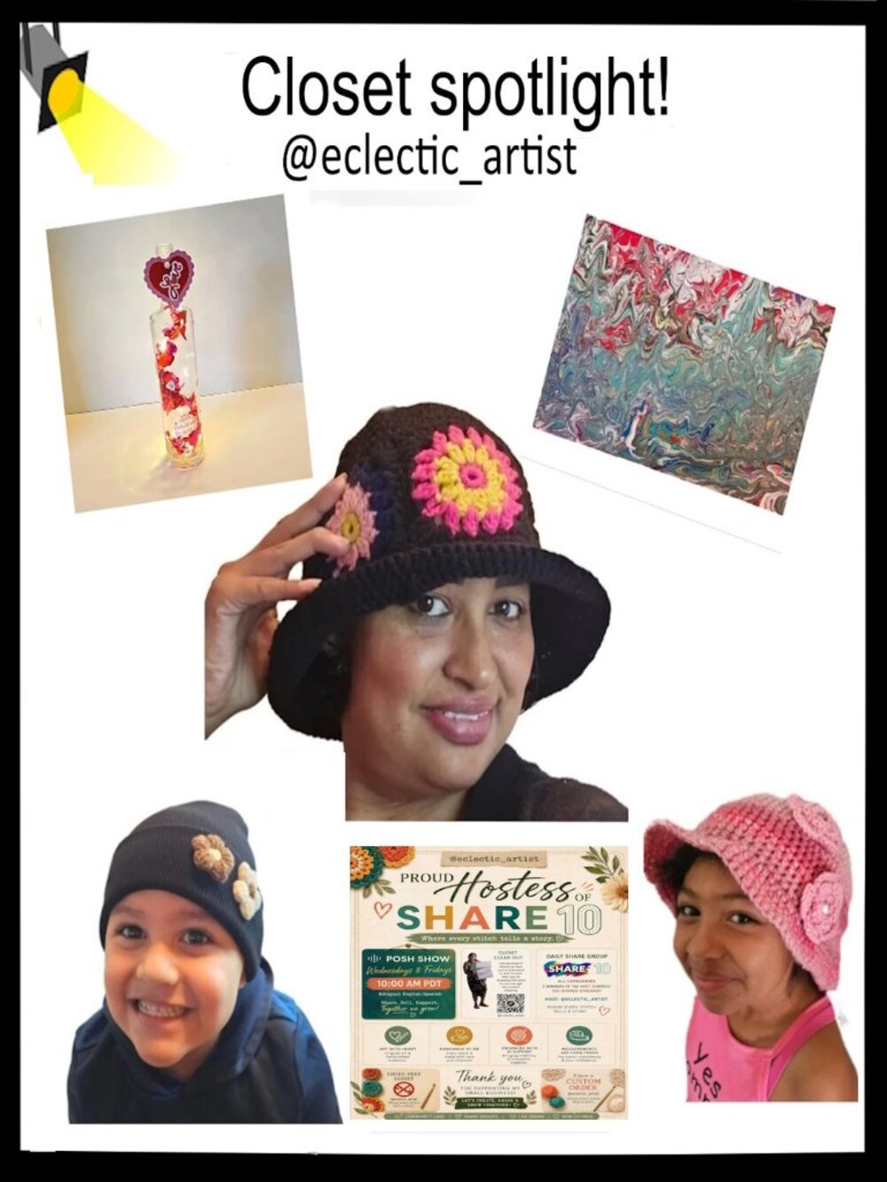 Check out @eclectic_artist Closet for Hand Crafted Crochet and Upcycled Items